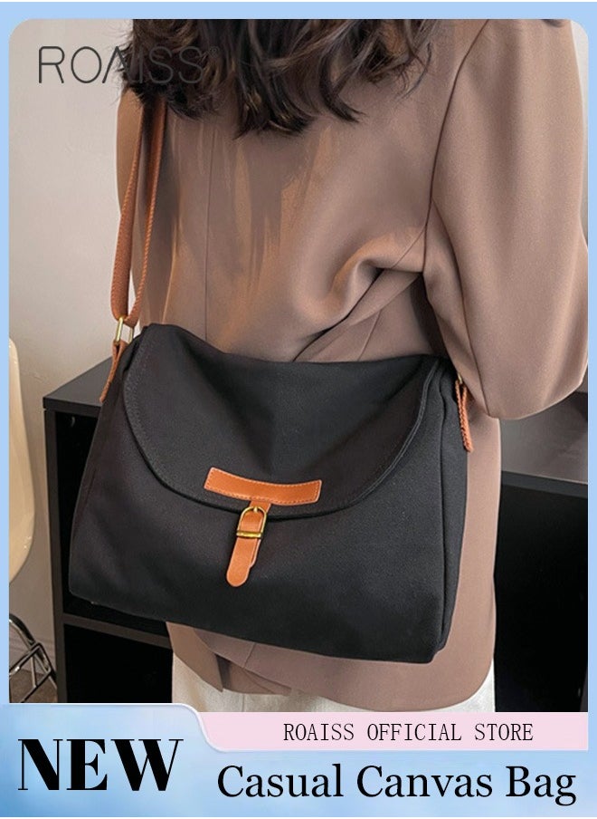 Women's Canvas Bag Large Capacity One Shoulder Messenger Tote Bag Casual Solid Color Versatile Work Commuting - pzsku/Z0958F51616D0EC1624E3Z/45/_/1715671279/90f0fe1f-3a55-4ab3-b691-1f40e460053d