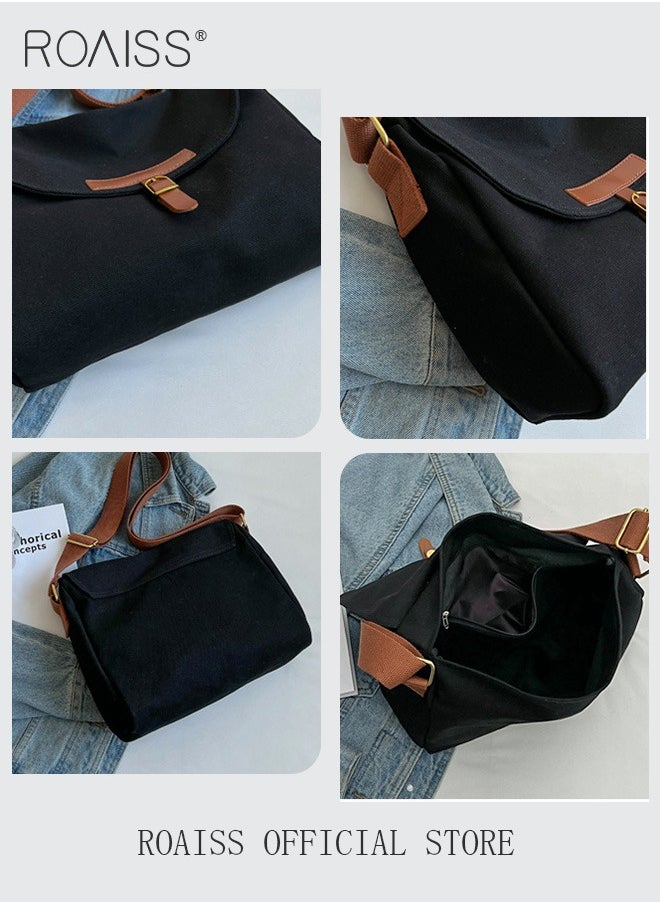 Women's Canvas Bag Large Capacity One Shoulder Messenger Tote Bag Casual Solid Color Versatile Work Commuting - pzsku/Z0958F51616D0EC1624E3Z/45/_/1715671300/bc6aa36e-f9c2-4cd6-bf68-6567c6a799f1