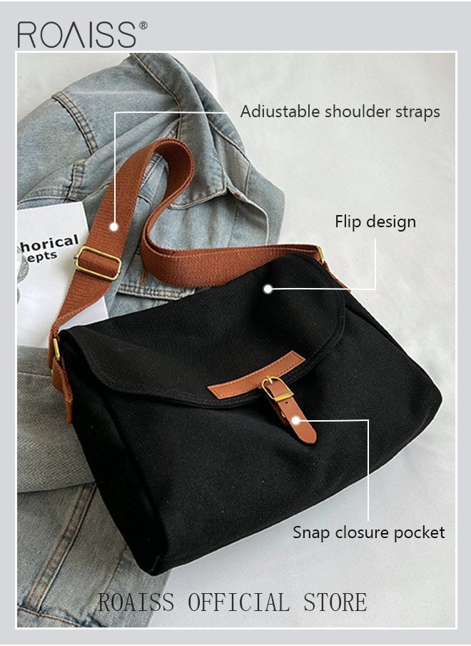 Women's Canvas Bag Large Capacity One Shoulder Messenger Tote Bag Casual Solid Color Versatile Work Commuting - pzsku/Z0958F51616D0EC1624E3Z/45/_/1715671310/845fb58f-8989-449a-9806-3efa0b8a895e