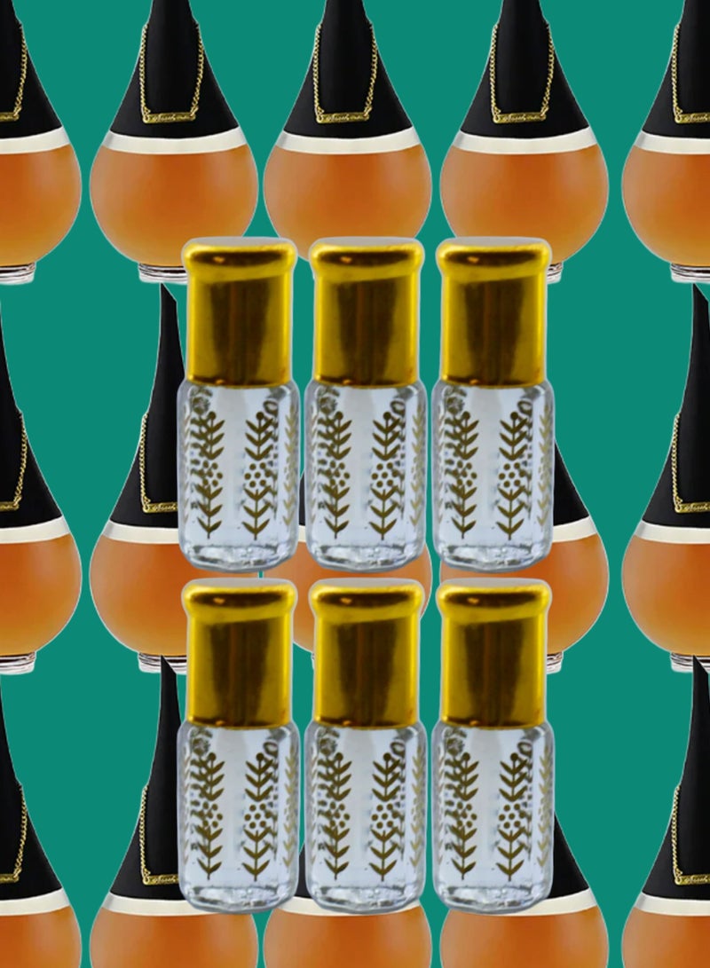 6 Pieces Pandora Essential Oil For Women Original Clear 3 Ml