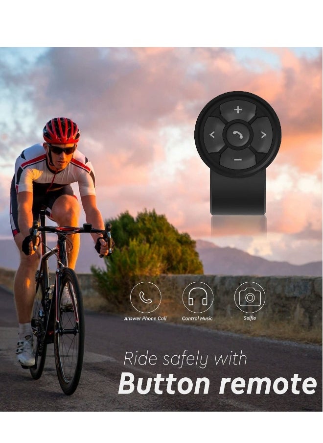 Generic Media Button Steering Wheel Remote Control for Car Bike Motorbike Boat IPX6 Waterproof Compatible Compatible for iPhone for Samsung Galaxy Any Android Device, Black  - Image 3