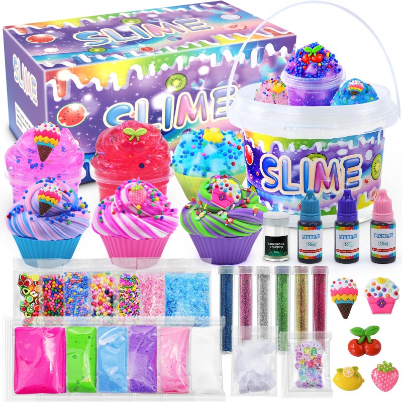 Elover Clear Slime Making Kits with Premade Slime for Kids DIY with 35 Sets Addins Jumbo Kit for 612 Years Old Girls Boys Present Party Favors Kids - Image 3