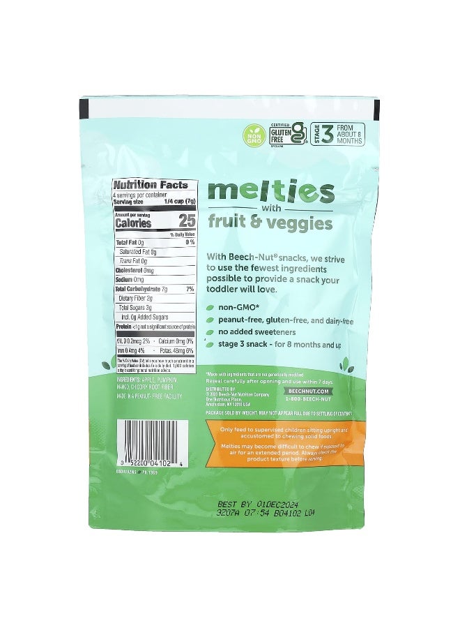 Beech-Nut Beech-Nut, Melties with Fruit & Veggies, 8+ Months, Apple & Pumpkin, 1 oz (28 g)  - Image 2