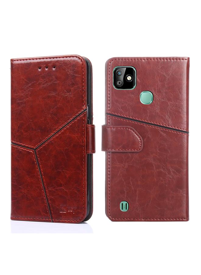S-TOP Case For Infinix Smart HD 2021 X612 Geometric Stitching Horizontal Flip Leather Phone Case - Image 4