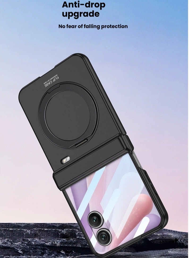 general Compatible with Honor Magic V Flip2 Phone Case Magnetic 360° Rotating Stand Ultra-Thin Matte Foldable Protective Cover Drop-Resistant  Scratch-Resistant Convenient  Practical - Image 2