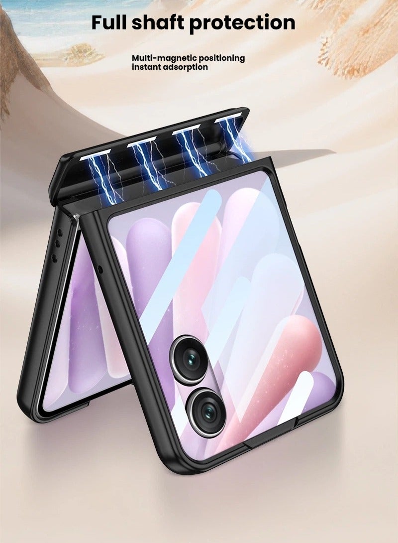 general Compatible with Honor Magic V Flip2 Phone Case Magnetic 360° Rotating Stand Ultra-Thin Matte Foldable Protective Cover Drop-Resistant  Scratch-Resistant Convenient  Practical - Image 3