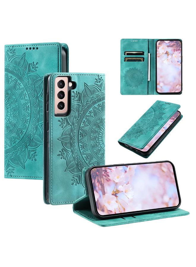 S-TOP Case For Samsung Galaxy S22 5G Totem Embossed Magnetic Leather Phone Case - Image 1