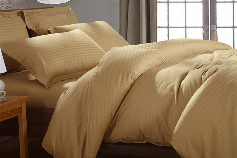 Magnetic Shadow Glace Cotton Duvet Cover Quilt Cover/Dohar (Camel Bands, 60 x 90 inches) - Image 2