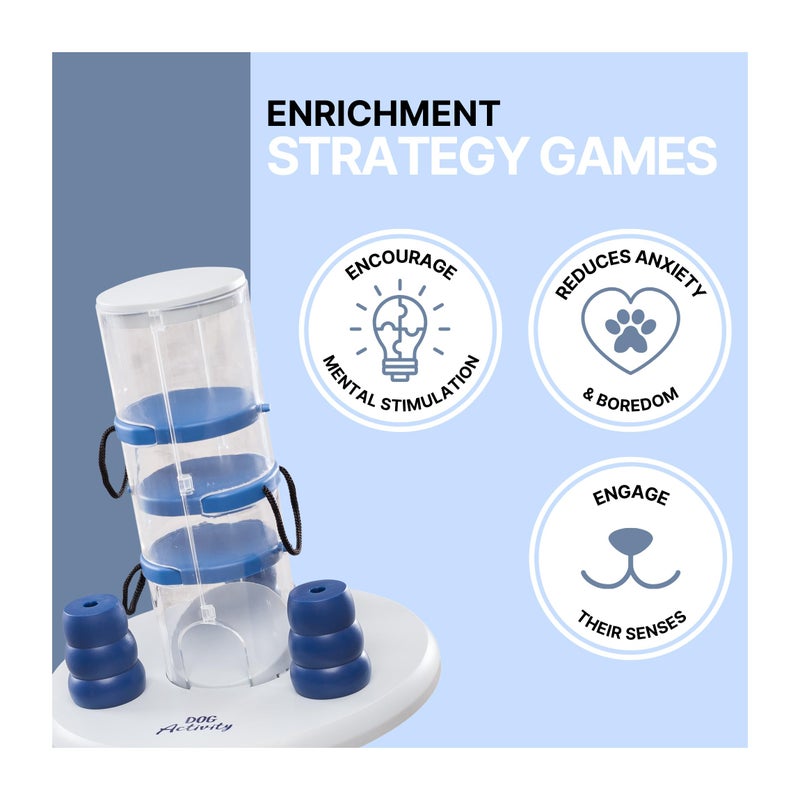TRIXIE Gambling Tower Strategy Game, Intermediate Dog Puzzle Toy, Level 2 Activity, Treat Puzzle, Interactive Play, Enrichment - Image 5