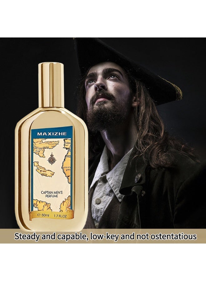 MAXIZHE Captain Mens Perfume Long Lasting Eau de Toilette with Fresh Woody Scent - Image 2