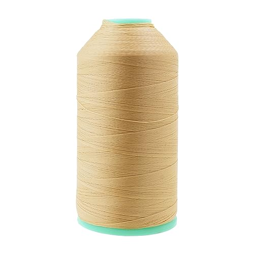 Mandala Crafts Bonded Nylon Thread Tan Heavy Duty Sewing Threads - 1500 YDs Size 69 210D T70 Tex 70 Thread for Leather Jeans Weaving Outdoor Marine Upholstery Threads - Image 1