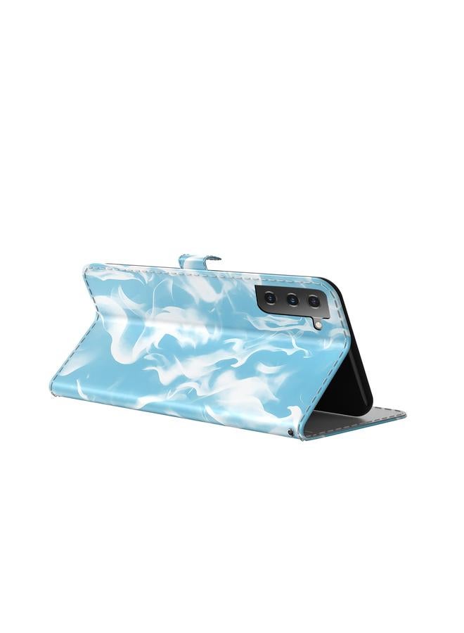 اس-توب جراب لهاتف Samsung Galaxy S21 FE بنمط ضباب سحابي، جراب جلدي قلاب أفقي مع حامل وفتحة بطاقة ومحفظة - Image 4