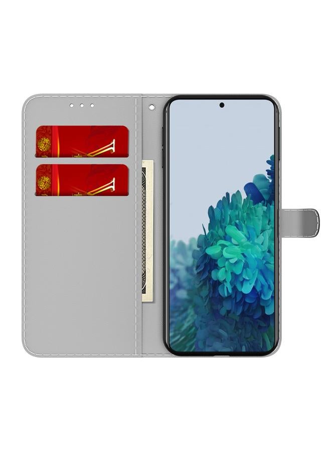 اس-توب جراب لهاتف Samsung Galaxy S21 FE بنمط ضباب سحابي، جراب جلدي قلاب أفقي مع حامل وفتحة بطاقة ومحفظة - Image 3