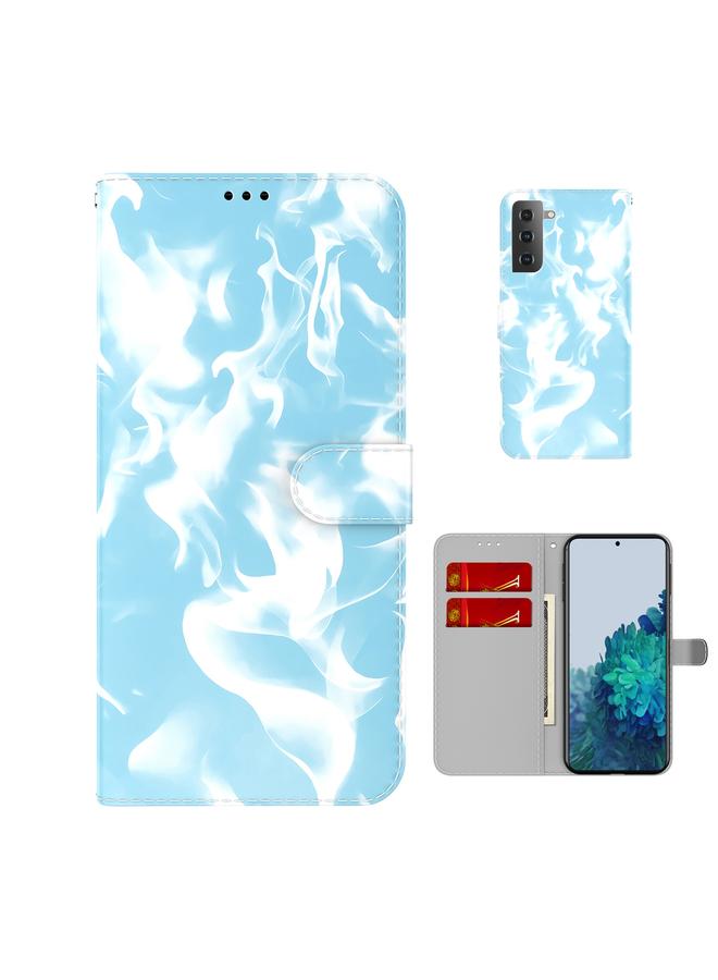 اس-توب جراب لهاتف Samsung Galaxy S21 FE بنمط ضباب سحابي، جراب جلدي قلاب أفقي مع حامل وفتحة بطاقة ومحفظة - Image 1