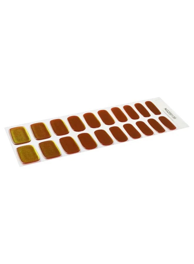 Semi-Cured Gel Nail Wraps – Salon Quality Manicure – Easy Apply & Remove – 20 Strips + File + Wooden Stick - Image 5