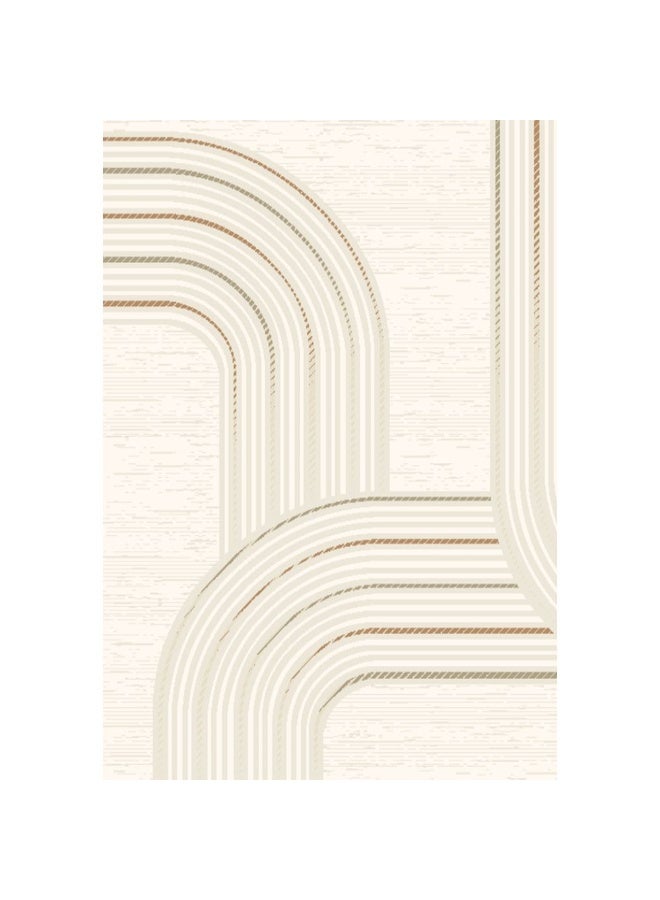 DANUBE HOME La Perle Modern Abstracts Rug |Washable Modern Rugs Style | Polypropylene+Polyester Area Rug Floor Covering | Indoor Carpet For Living Room Dining Bedroom 160X230cm-White Rust-231200400516 - Image 4