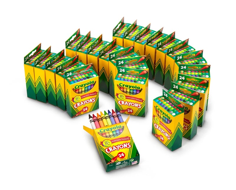 Crayola Crayons Bulk (24 Packs), Back to School Supplies for Preschool & Kindergarten, Bulk Crayons for Kids, Classroom Supplies - Image 1
