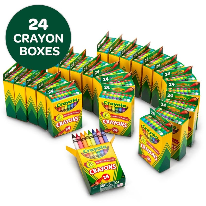 Crayola Crayons Bulk (24 Packs), Back to School Supplies for Preschool & Kindergarten, Bulk Crayons for Kids, Classroom Supplies - Image 3