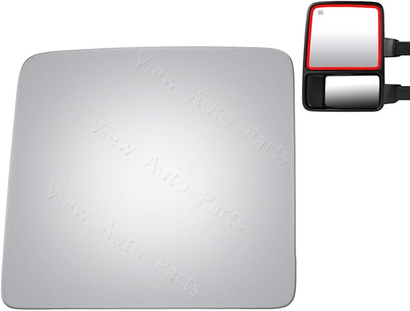 Adanz Upper Towing Mirror Replacement Glass fit for 2013 2014 Ford F150 2008-2016 Ford F250 F350 F450 Super Duty 2016-2019 F650 F750 Pickup Truck Driver Left Side LH Flat Non Heated Temp & permanent project compatible - Image 2