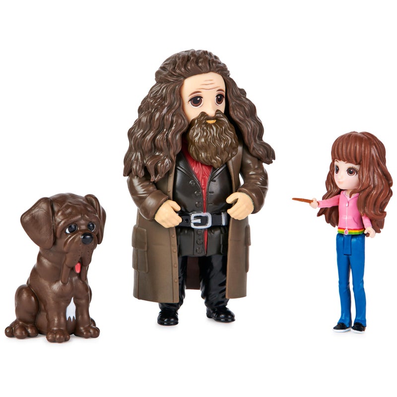Wizarding World Harry Potter, Magical Minis Hermione and Rubeus Hagrid Friendship Set with Creature, Kids Toys for Ages 5 and up - Image 4