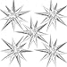 TOTAFAM 60 Pcs Star Balloons Explosion 12 Point Foil Cone Balloons Magic Balloon Large for Wedding Anniversary Backdrop Birthday Party Decorations Silver - Image 3