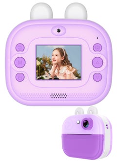 besrey  Kids Camera Instant Print Photo, Children Digital Video Camcorder Camera, Instant Camera for Kids Toddler Camera Kid Portable Toy, Birthday Festival Gift for Girls Boys 3-12 Year Old Purple  - Image 2
