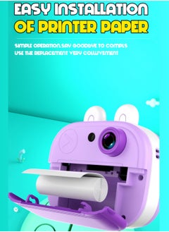 besrey  Kids Camera Instant Print Photo, Children Digital Video Camcorder Camera, Instant Camera for Kids Toddler Camera Kid Portable Toy, Birthday Festival Gift for Girls Boys 3-12 Year Old Purple  - Image 5