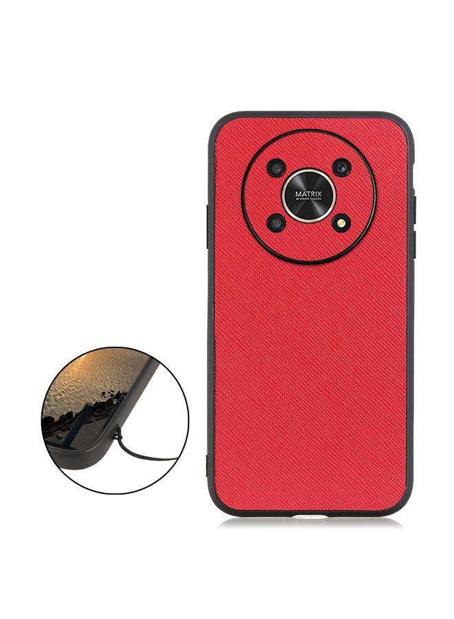 S-TOP Case For Honor X30 / X40 GT Cross Texture Genuine Leather Shockproof Phone Case - Image 2