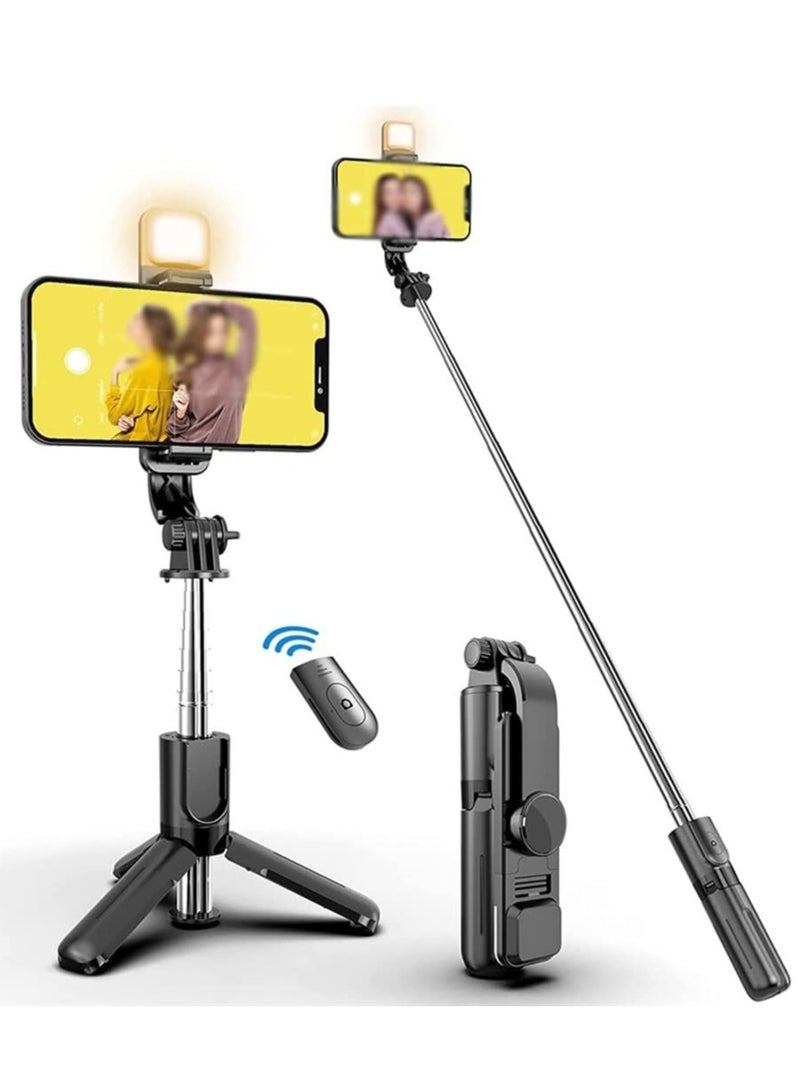 ELTRAZONE Q02s 1045mm LED Rod Light Selfie Stick with Bluetooth Remote & Tripod – Portable Black Design for Enhanced Lighting and Stability - Image 2