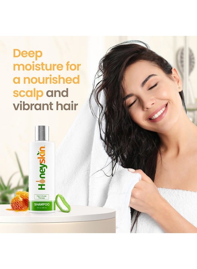 Honeyskin Gentle Restorative Shampoo (8 oz) Eczema, Psoriasis, Seborrhea, Dermatitis, Dandruff, Itchy Scalp Dry Scalp Treatment - Natural Organic Ingredients - Image 4