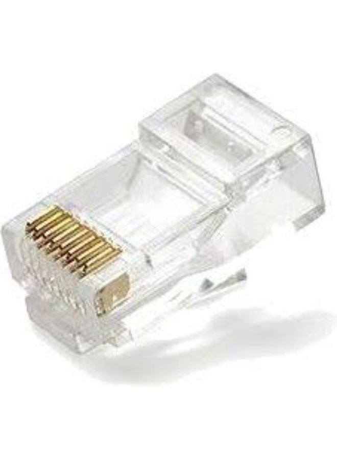 موصلات RJ45 Cat6 عالية الجودة – ١٠٠ قطعة للشبكات المنزلية والمكتبية - Image 3