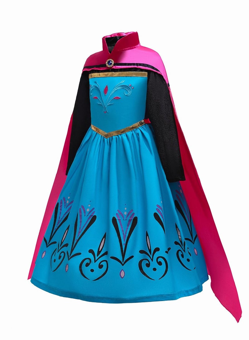 Frozen Anna Princess Costume for Girls Snow Party Dress Cosplay Halloween Costume Birthday Party Dress For Girls - Image 2