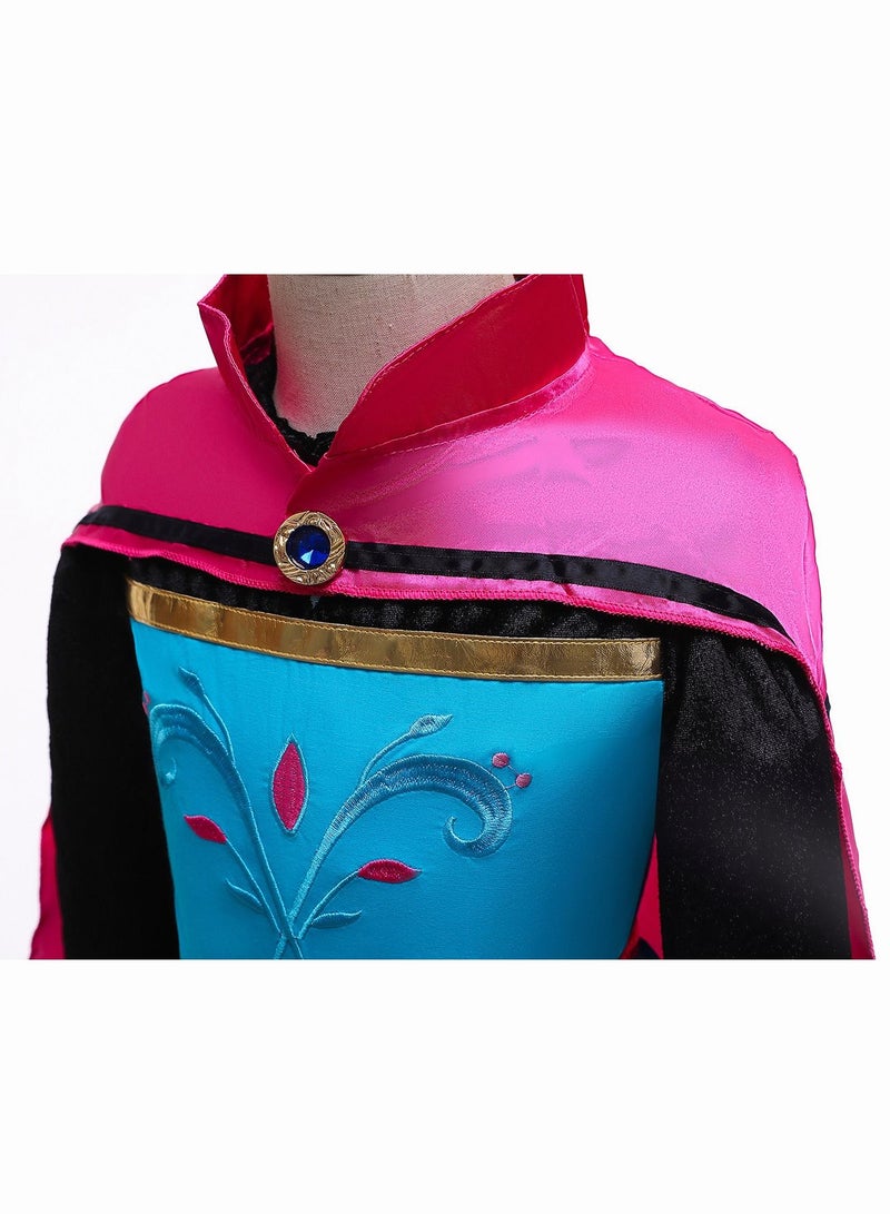 Frozen Anna Princess Costume for Girls Snow Party Dress Cosplay Halloween Costume Birthday Party Dress For Girls - Image 4