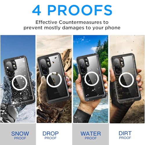 AICase Waterproof Case for Samsung Galaxy S26 Ultra Clear MagSafe Water Proof Snowproof,Dustproof and Shockproof,IP68 Real 360 Full Body Protection Fully Sealed Underwater Cover for Galaxy S26 Ultra - Image 2