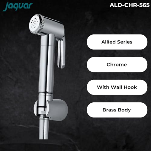JAQUAR Health Faucet ALD CHR 565, 1 m Easy Flex Tube and Hooks, Polished, Plastic, Chrome Finish - Image 3