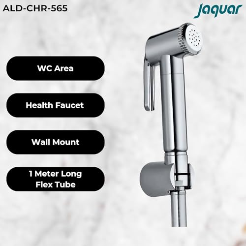JAQUAR Health Faucet ALD CHR 565, 1 m Easy Flex Tube and Hooks, Polished, Plastic, Chrome Finish - Image 2