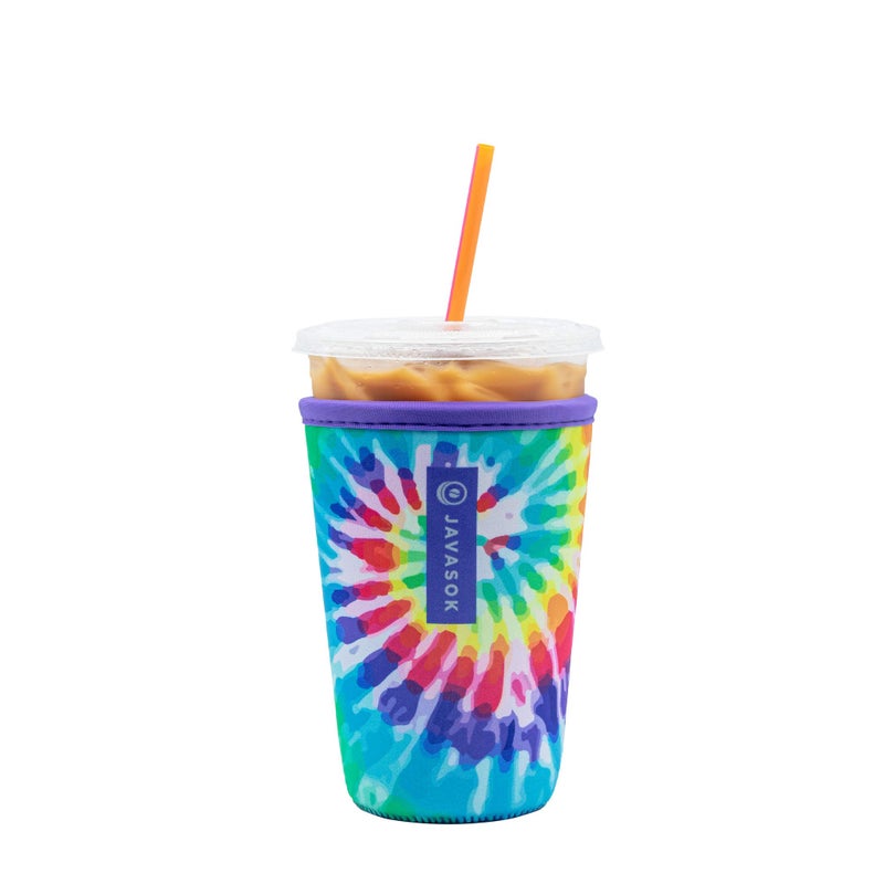 Sok It Sok It JavaSok Iced Coffee  Cold Soda Insulated Neoprene Cup Sleeve Rainbow Tie Dye Medium 2228oz 