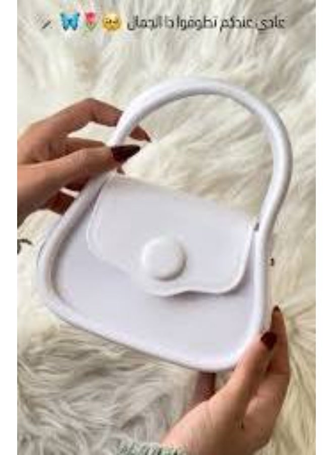 Fashion Mini Crossbody Purse Shoulder Bag With Chain Strap White Color - Image 3