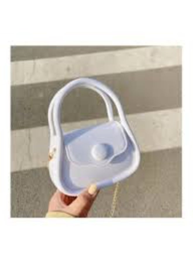 Fashion Mini Crossbody Purse Shoulder Bag With Chain Strap White Color - Image 2