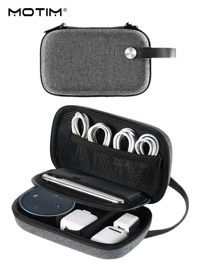 موتيم حقيبة تنظيم الإلكترونيات، حقيبة تخزين الكابلات الرقمية المقاومة للصدمات حقيبة تخزين الكابلات الرقمية المقاومة للصدمات ملحقات الكابلات أثناء السفر، حقيبة تخزين الملحقات التقنية لحمل كابلات شحن الشاحن وسماعات الأذن وسماعات الأذن المحمولة وغيرها - Image 1