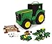 John Deere TOMY John Deere Tractor Toys  Value Set and Carrying Case  Portable TractorShaped Carrying Case with 10 Compartments  Farm Toys  18 Count  3 Years and Up - Image 4