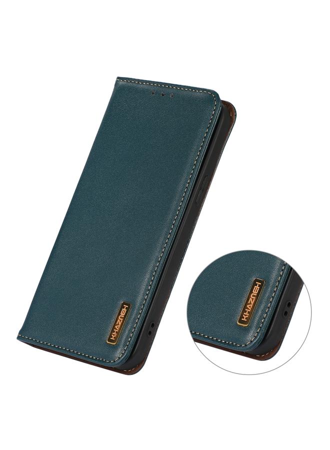 S-TOP Case For Samsung Galaxy S22 Ultra 5G KHAZNEH Nappa Top Layer Cowhide Leather Phone Case - Image 4