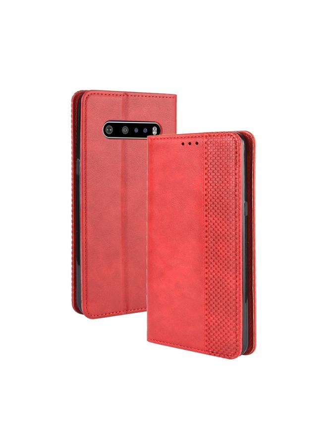 S-TOP Case For LG V60 ThinQ 5G Magnetic Buckle Retro Crazy Horse Texture Horizontal Flip Leather Case , with Holder & Card Slots & Photo Frame - Image 1