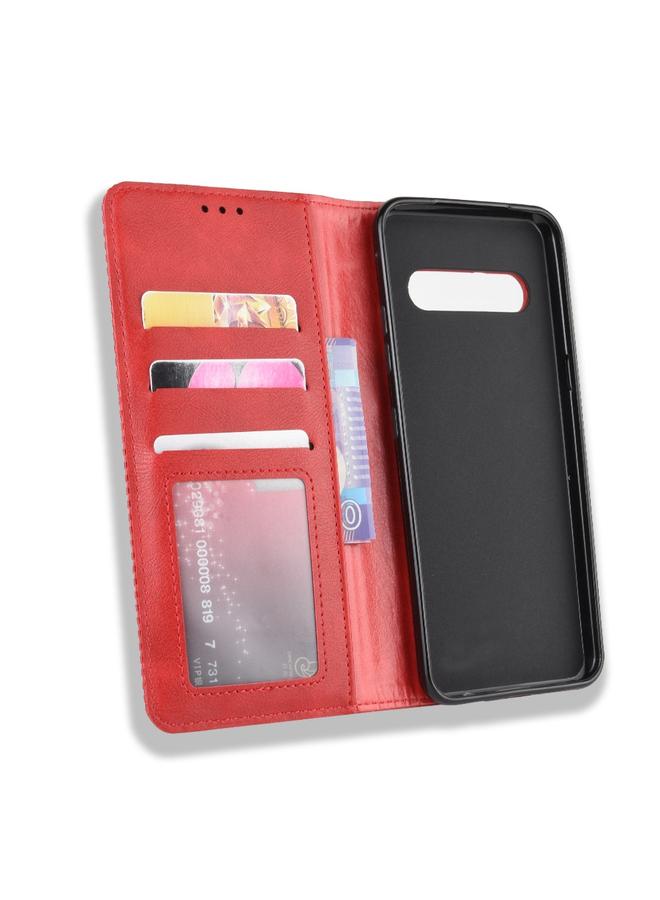 S-TOP Case For LG V60 ThinQ 5G Magnetic Buckle Retro Crazy Horse Texture Horizontal Flip Leather Case , with Holder & Card Slots & Photo Frame - Image 4