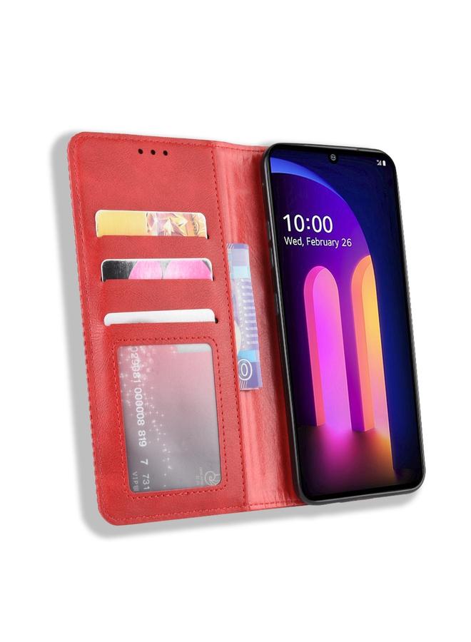 S-TOP Case For LG V60 ThinQ 5G Magnetic Buckle Retro Crazy Horse Texture Horizontal Flip Leather Case , with Holder & Card Slots & Photo Frame - Image 5