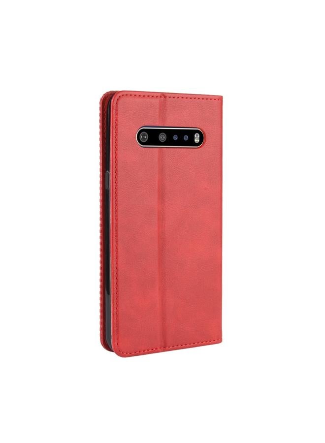 S-TOP Case For LG V60 ThinQ 5G Magnetic Buckle Retro Crazy Horse Texture Horizontal Flip Leather Case , with Holder & Card Slots & Photo Frame - Image 3