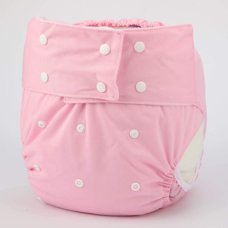 JOBEBE Adult Cloth Diaper Cover Nappy Reusable Washable Adjustable for Disability Incontinence Person (Pink) - Image 2
