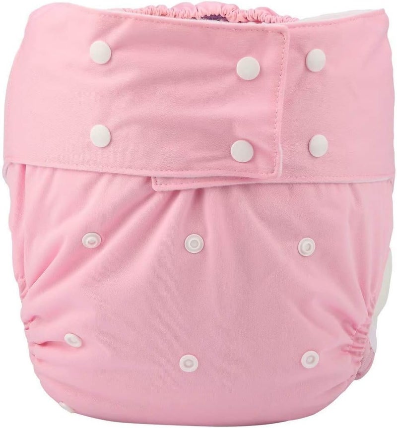 JOBEBE Adult Cloth Diaper Cover Nappy Reusable Washable Adjustable for Disability Incontinence Person (Pink) - Image 1