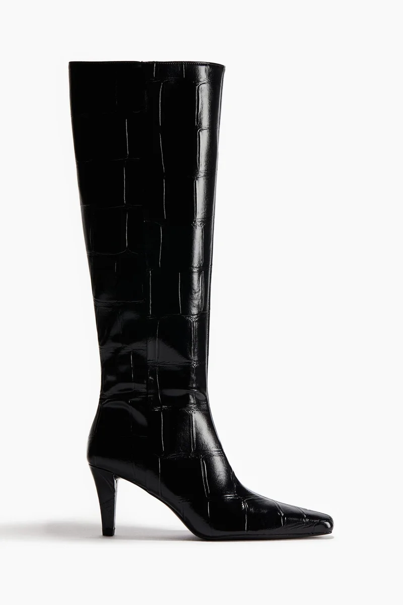 H&M Heeled knee-high boots