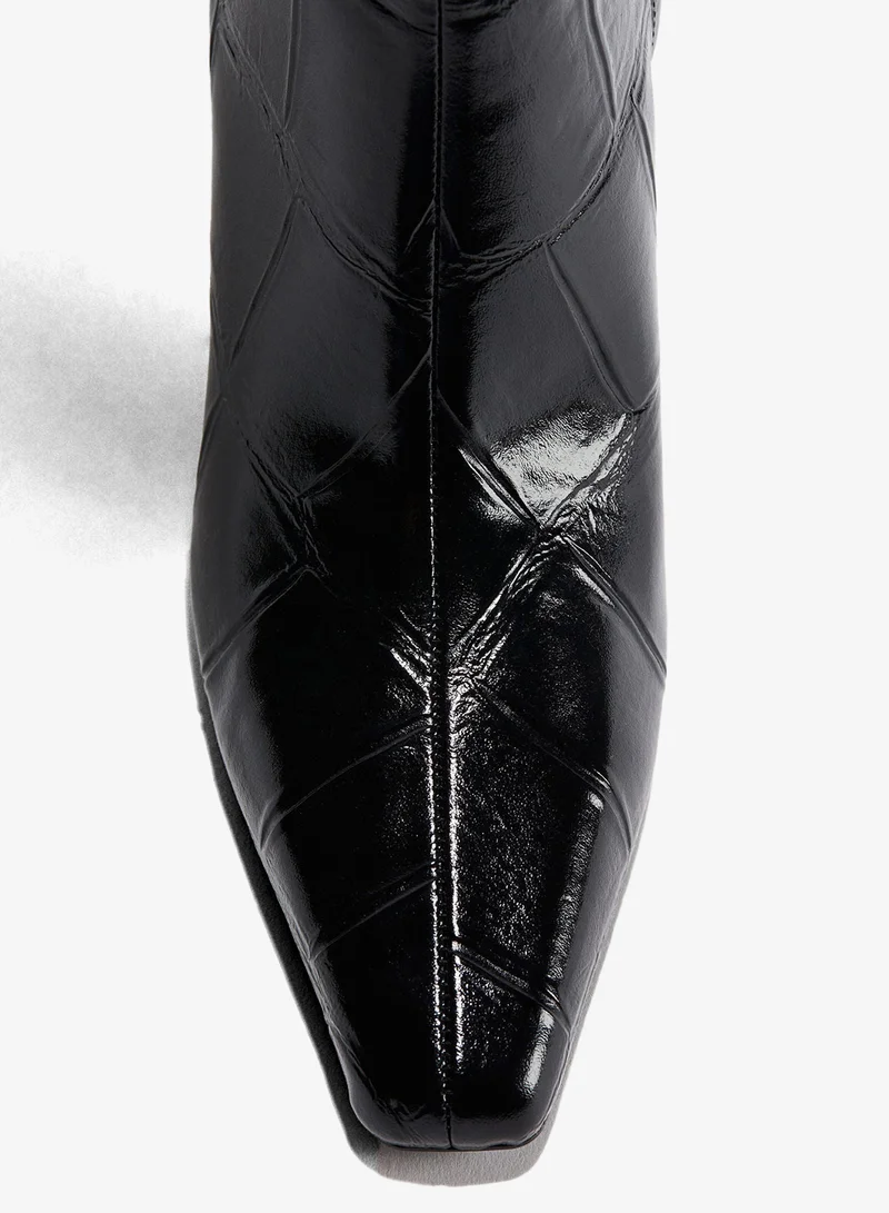 H&M Heeled knee-high boots